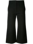 Marni - Cropped Flared Trousers - Women - Cotton - 36, Black, Cotton