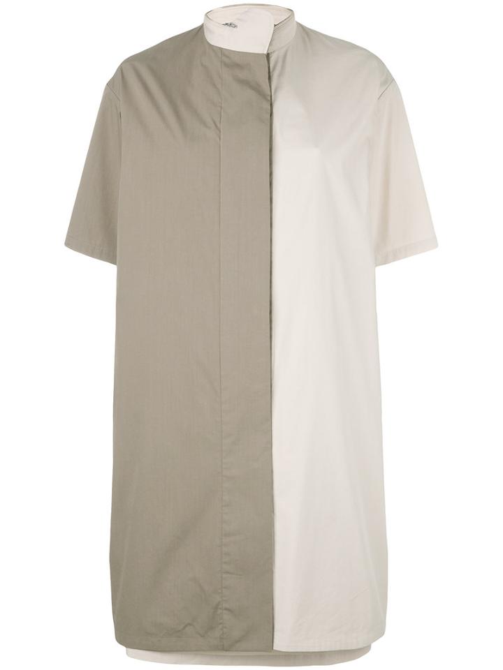 Chalayan Buttoned Panel Dress, Women's, Size: 40, Nude/neutrals, Cotton/polyester