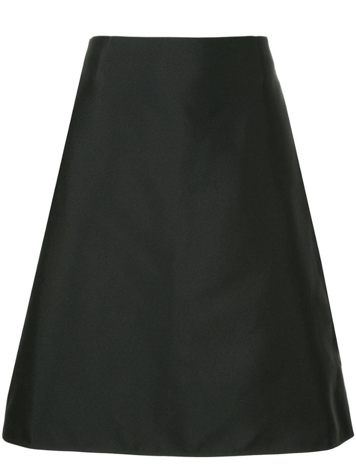 Jil Sander A-line Straight Skirt - Black