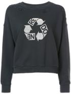 Re/done Recycle Crew Neck Sweatshirt - Black