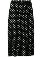Rixo London Polka Dot Pleated Skirt - Black