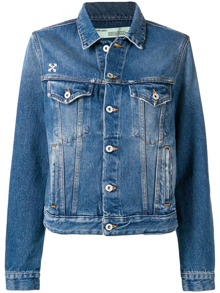Off-white Faded Denim Jacket - Blue