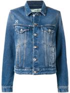 Off-white Faded Denim Jacket - Blue