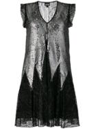 Just Cavalli Lace And Sequin Mini Dress - Black