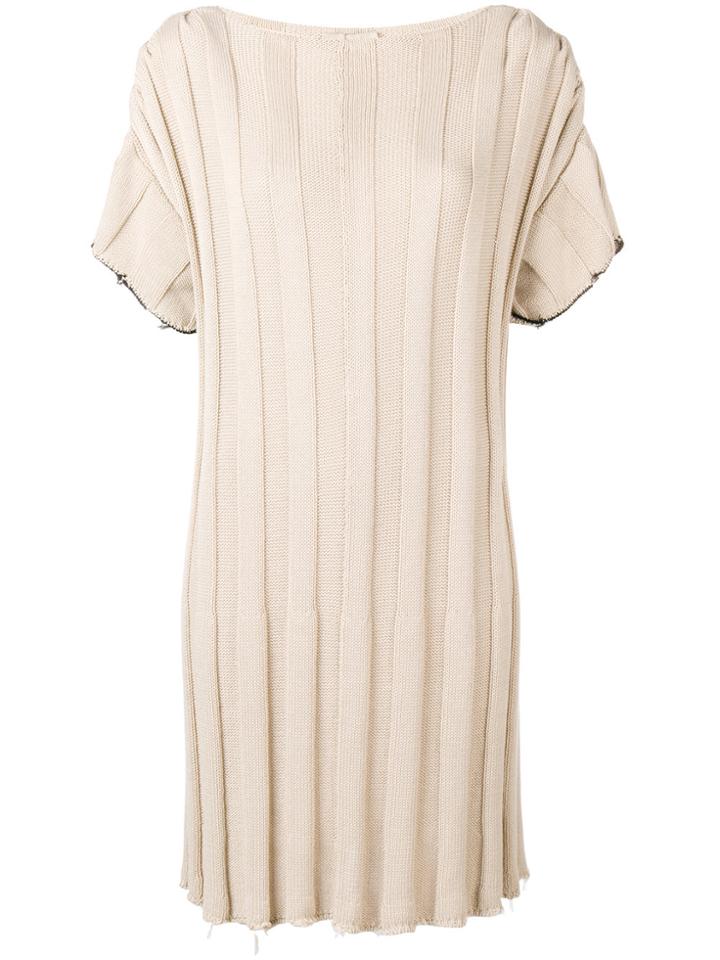 Maison Flaneur Ribbed Knit Dress - Nude & Neutrals