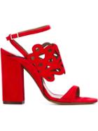 Tabitha Simmons Emi Sandals, Women's, Size: 39, Red, Suede/leather