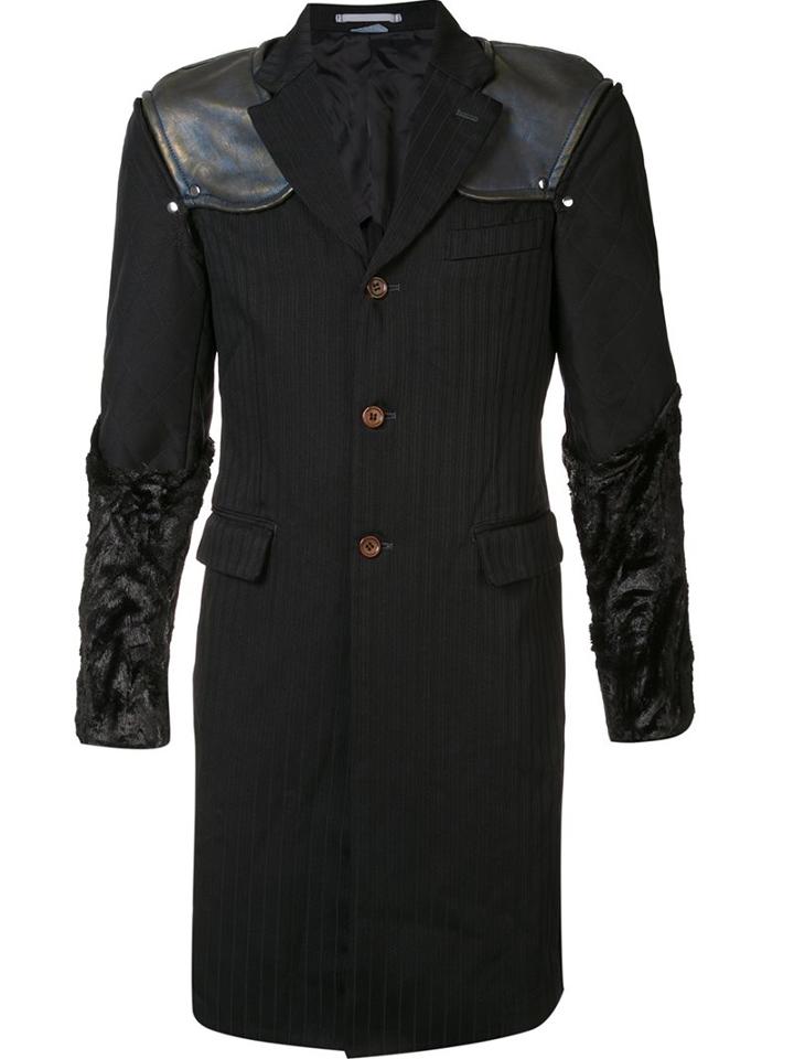 Comme Des Garçons Homme Plus Padded Shoulders Pinstripe Coat
