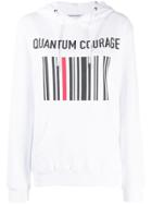 Quantum Courage Logo Print Hoodie - White