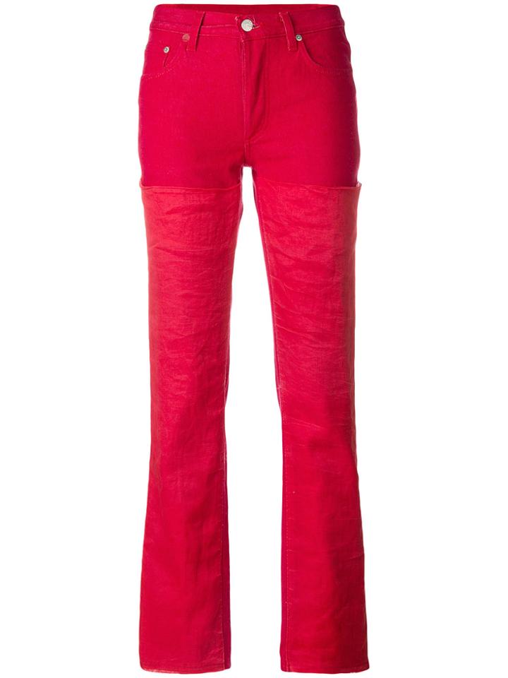 Helmut Lang Vintage Double-layer Denim Trousers - Red