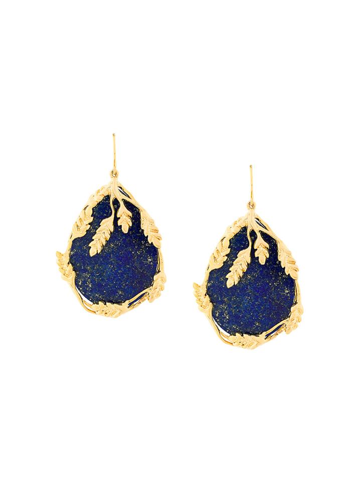 Aurelie Bidermann Francoise Lapis Earrings - Blue