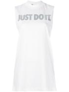 Nike - High Neck Muscle Tank - Women - Cotton - M, White, Cotton