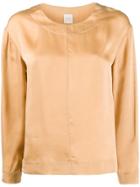 Zanini Loose-fit Satin Blouse - Neutrals