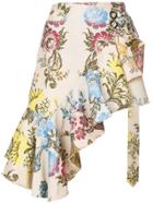 Marques'almeida Floral Pattern Asymmetric Skirt - Nude & Neutrals