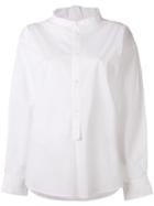 Y's Band Collar Shirt, Women's, Size: 2, White, Cotton/polyurethane