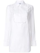 Dondup Ruffled Bib Shirt - White
