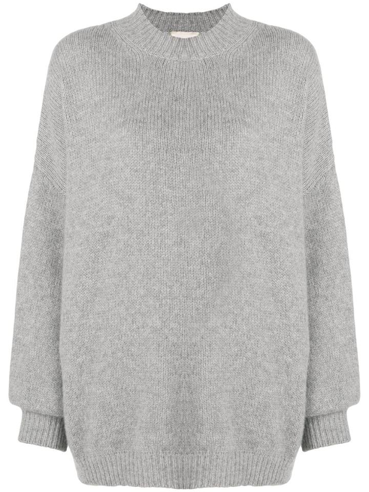 Fine Edge Oversized Jumper - Grey