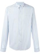 Ami Alexandre Mattiussi Striped Shirt, Men's, Size: 39, Blue, Cotton