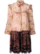 Alberta Ferretti Contrast Top Shirt Dress - Pink