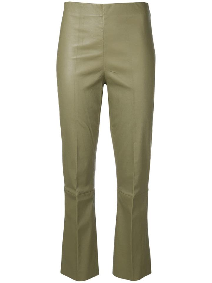 By Malene Birger Florentina Stretch-fit Leather Trousers - Brown