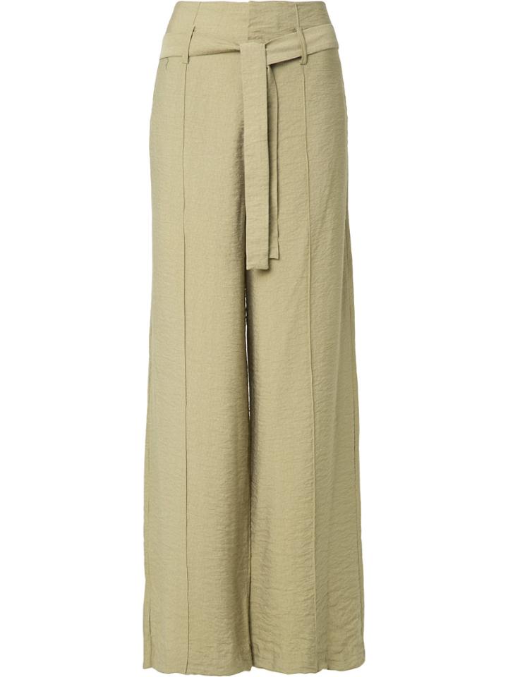 Uma Raquel Davidowicz Belted Wide Leg Trousers - Nude & Neutrals