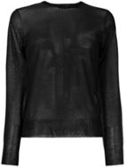 Bottega Veneta Sheer Silk Sweater - Black