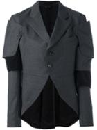Comme Des Garçons Structured Fitted Jacket, Women's, Size: Large, Grey, Cotton/cupro/wool