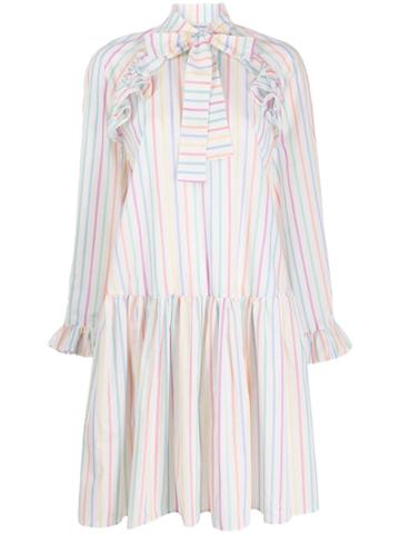 Sofie Sol Studio Striped Ruffled Dress - White