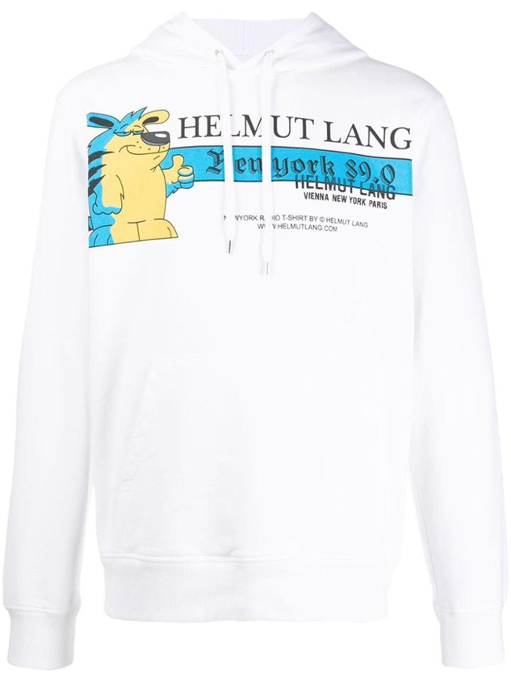 Helmut Lang Graphic Print Hoodie - White