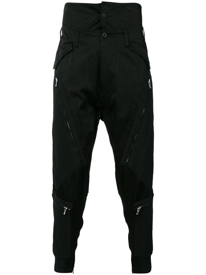 Julius Trousers With Zip Detail - Black