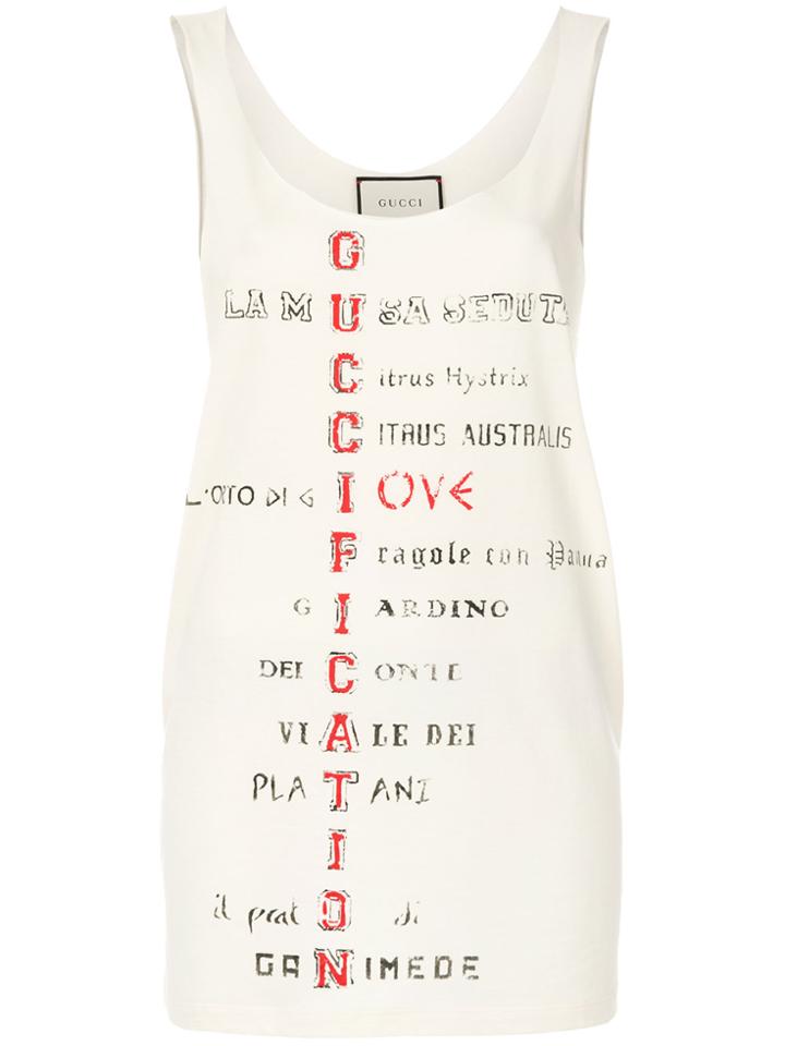 Gucci Printed Tank Top - Nude & Neutrals