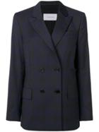 Calvin Klein Check Double Breasted Jacket - Blue