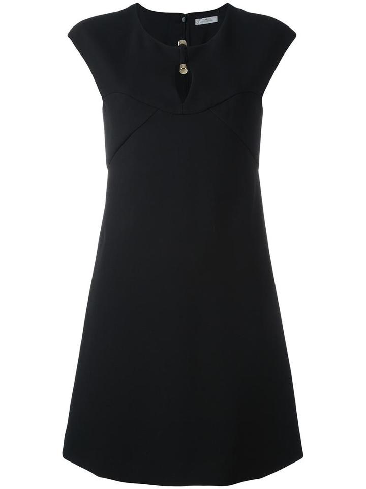 Versace Collection A-line Dress, Women's, Size: 44, Black, Polyester/viscose/cotton/viscose