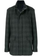 Corneliani Checked Single-breasted Coat - Grey