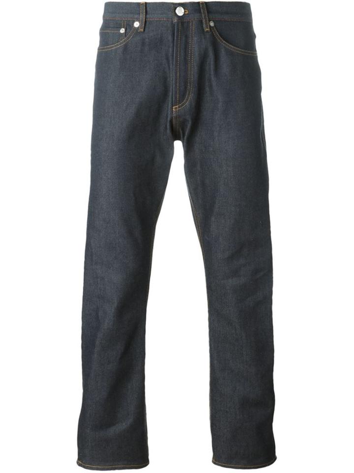 Loewe Straight Leg Jeans, Men's, Size: 33, Blue, Cotton