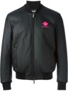 Dsquared2 Classic Bomber Jacket, Men's, Size: 50, Black, Polyester/polyurethane/cotton