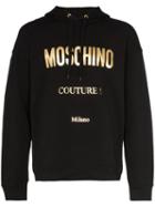 Moschino Couture Logo Printed Hoodie - Black