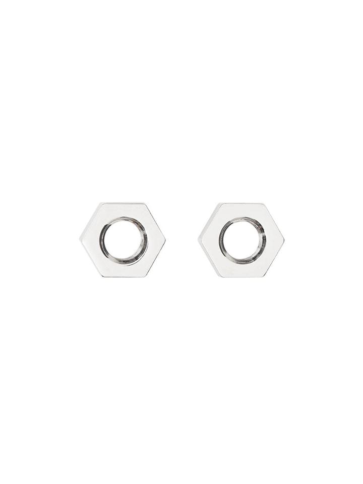Burberry Palladium-plated Nut Earrings - Grey