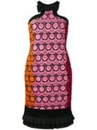 Capucci Embroidered Dress, Women's, Size: 42, Pink/purple, Cotton/polyamide/polyester/viscose