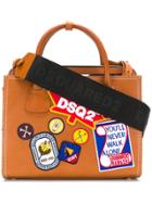 Dsquared2 Patch Detail Tote - Brown