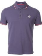Moncler Classic Polo Shirt, Men's, Size: Large, Pink/purple, Cotton
