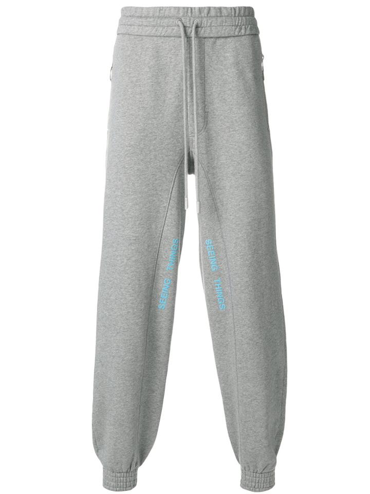 Off-white Square Detail Track Pants - Grey