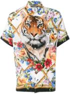 Dolce & Gabbana Tiger And Floral Print Shirt - Multicolour
