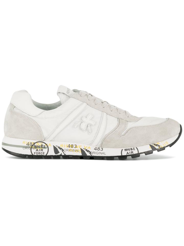 White Premiata Panelled Sneakers