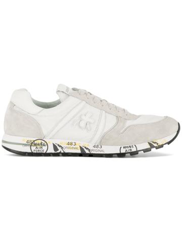 White Premiata Panelled Sneakers
