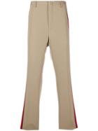 Lanvin Side Band Straight Leg Trousers - Nude & Neutrals
