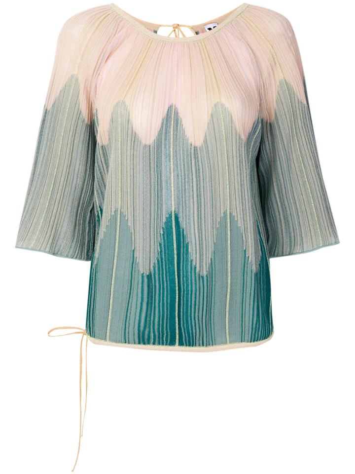 M Missoni Open-back Rib Knit Top - Multicolour