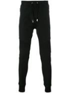 Balmain Biker Trackpants, Men's, Size: Large, Black, Cotton