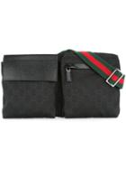 Gucci Vintage Gucci Shelly Line Gg Bumb Bag - Black