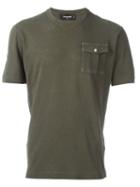 Dsquared2 Chest Pocket T-shirt, Men's, Size: Xxl, Green, Cotton