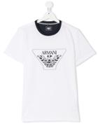 Emporio Armani Kids Teen Printed T-shirt - White